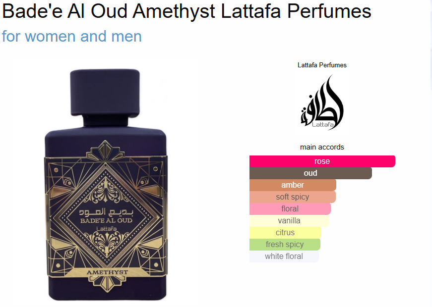 Bade'e Al Oud Amethyst by Lattafa