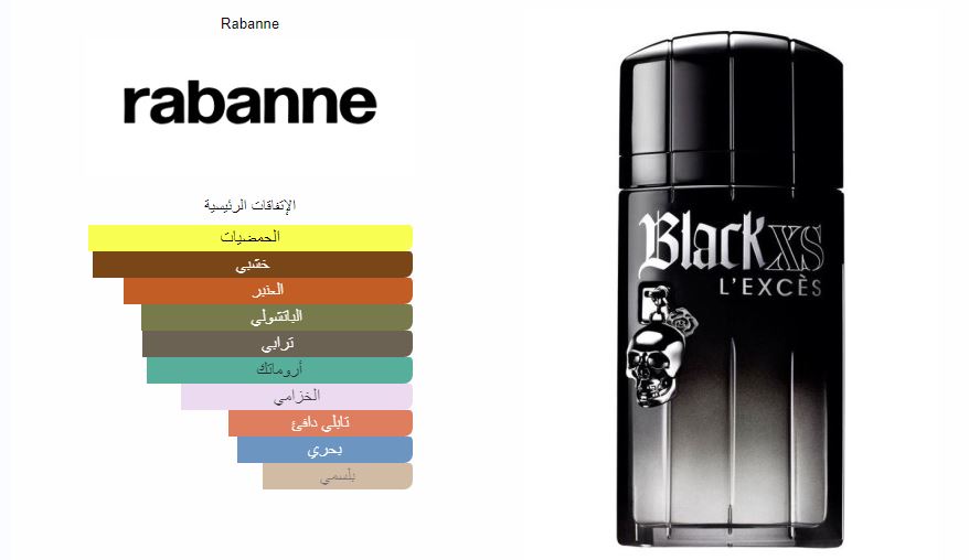 Black XS L'Exces For Him Rabanne For Men